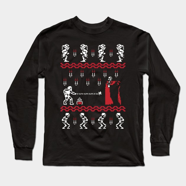 Christmas Sweater Christmasvania Long Sleeve T-Shirt by RetroReview